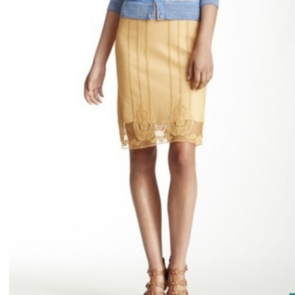 Nick & Mo/Anthro "Last Tango" Lace Skirt Size M